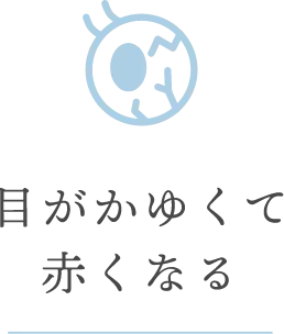 目がかゆくて赤くなる